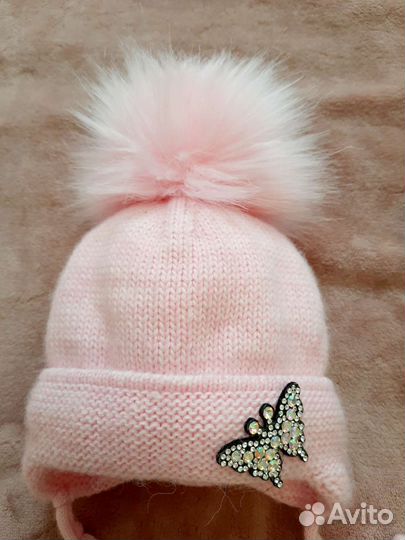 Шапка для девочки 6 мес