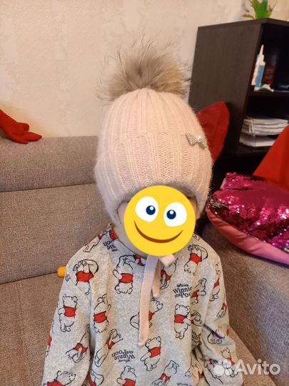 Шапка зимняя удобная 5-8 лет