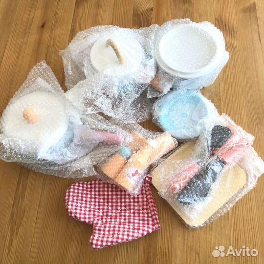 Деревянный кухонный набор посуды для детей