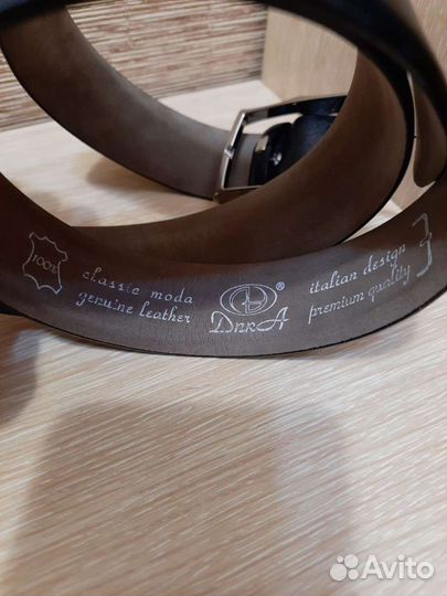 Ремень новый мужской кожаный брючный