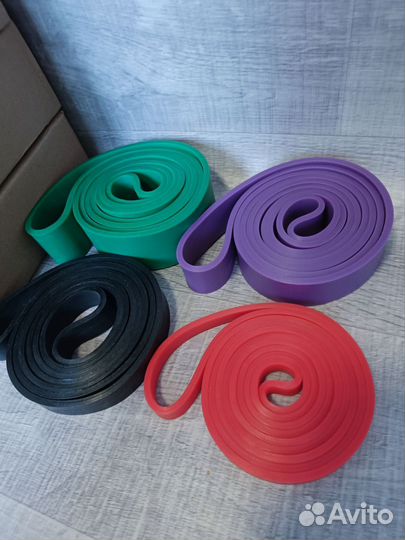 4 петли комплект. Резина. Подтягивания