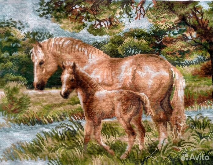 Картина вышитая крестиком ручная работа