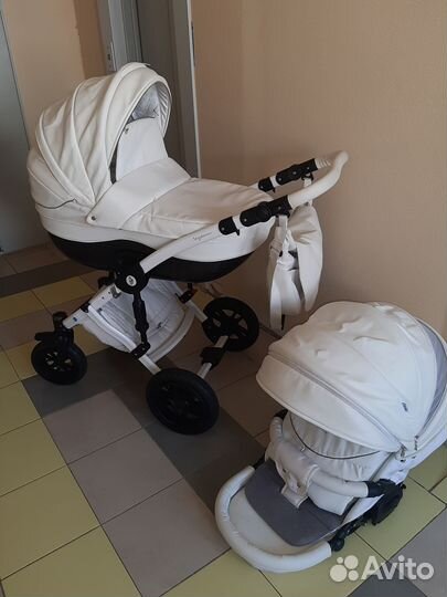 Коляска 3v1 эко кожа с автолюлькой