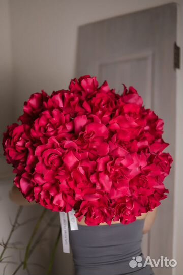 Букет из французских роз малинового оттенка