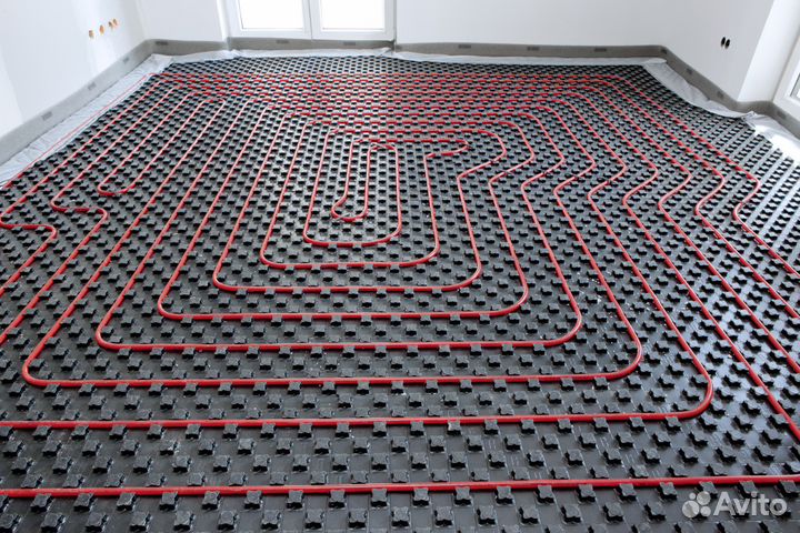 Водяной тёплый пол. Отопление. Стяжка пола