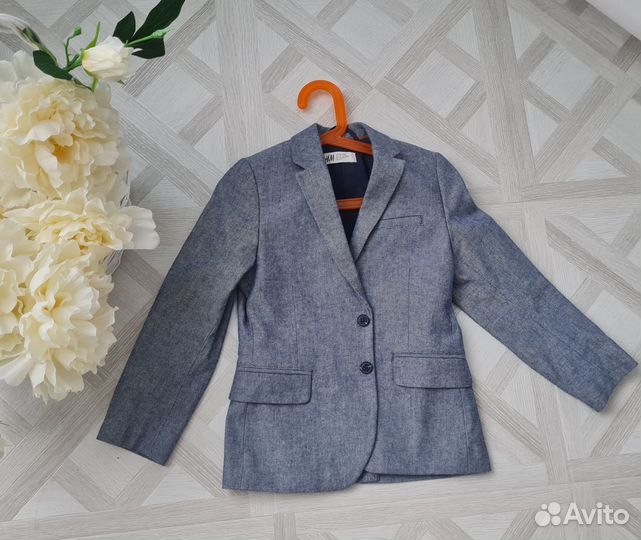 Пиджак H&M для мальчика 122 серый