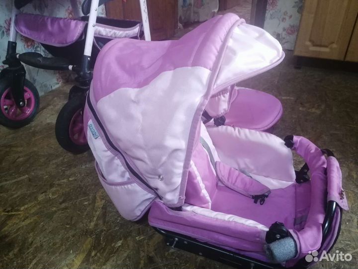 Коляска 2 в 1 для девочки
