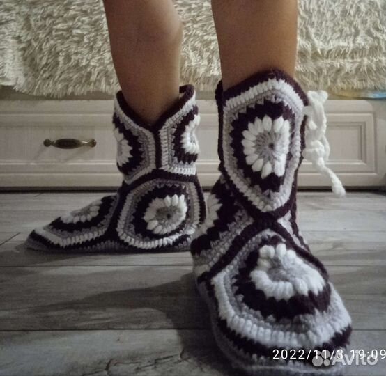 Вязанные тапочки