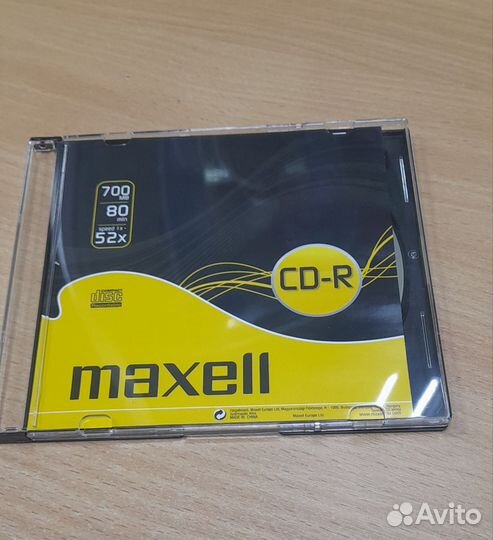 Диски CD-R maxell slim 700mb 52x