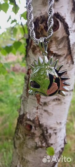 Подвеска крутой Ретро Панк Череп.Сталь 316l