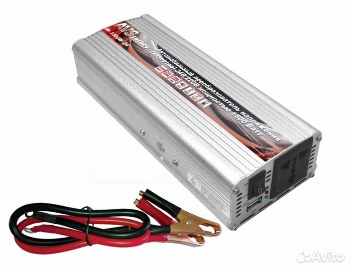 Автомобильный инвертор адаптер с 24/220- 1500 ват