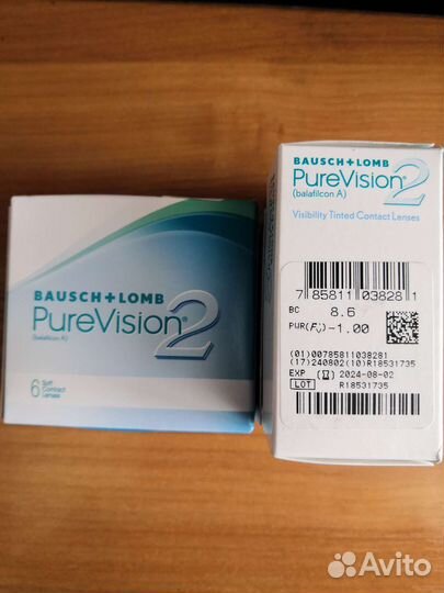 Линзы контактные - 1,00