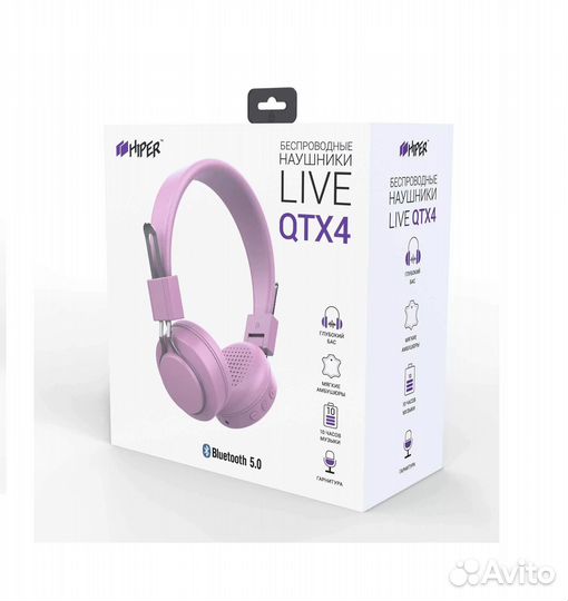 Новые беспроводные наушники Hiper Live QTX4 Pink