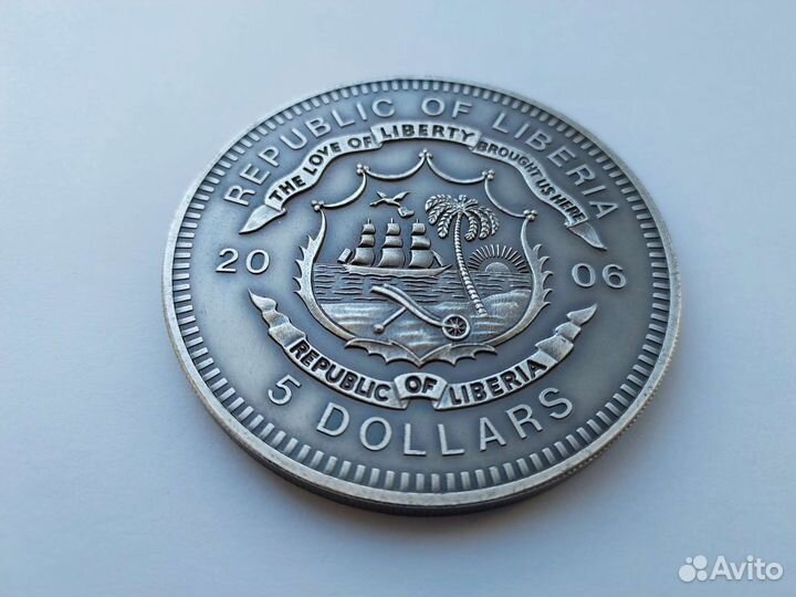 Либерия 5 долларов 2006 Чемпионат мира по футболу