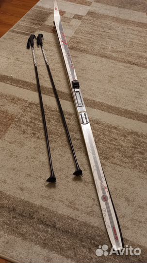 Комплект лыжи Tisa Lady, палки и ботинки лыжные 40