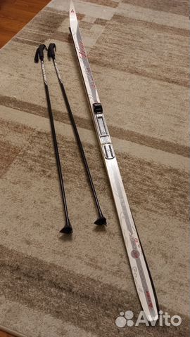 Комплект лыжи Tisa Lady, палки и ботинки лыжные 40