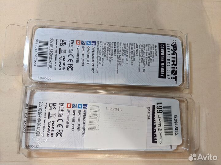 Оперативная память Patriot ddr4 16gb 3200