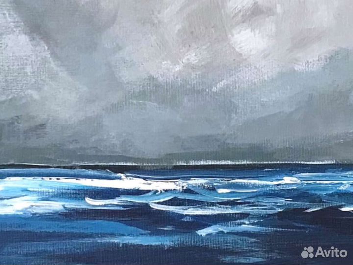 Картина морской пейзаж на холсте