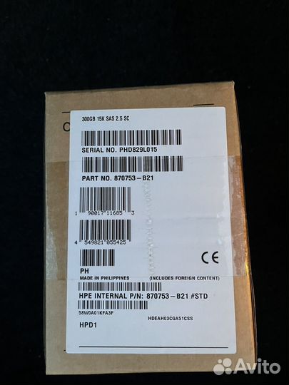 Жесткий диск 870753-B21 HPE 300GB SAS 12G 15K