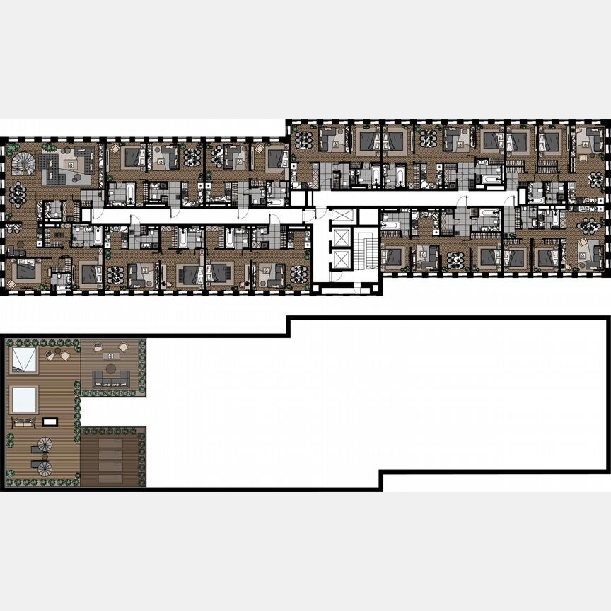 1-к. апартаменты, 54,5 м², 23/23 эт.