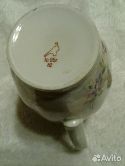 Кофейник Сирень Дулево ссср,перламутр