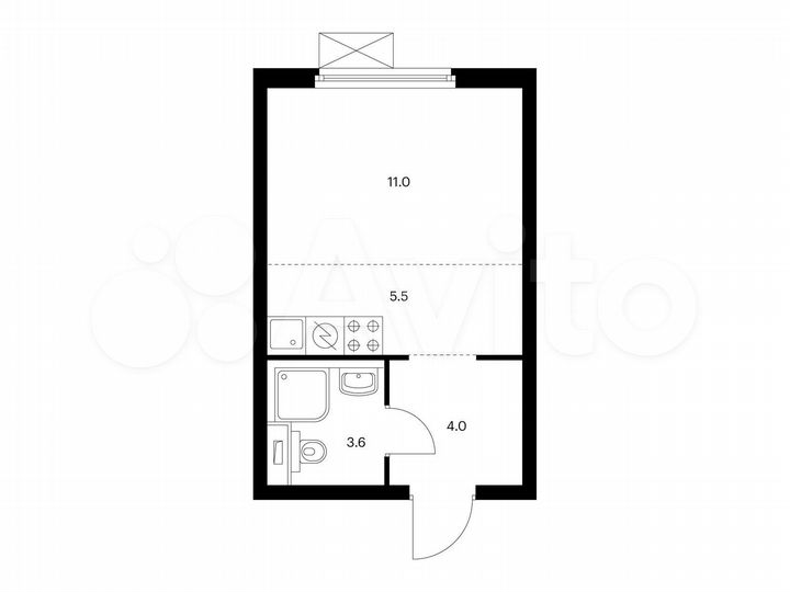 Квартира-студия, 24,1 м², 13/13 эт.