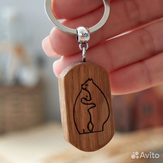 Брелок из дерева ручной работы в подарок, дракон