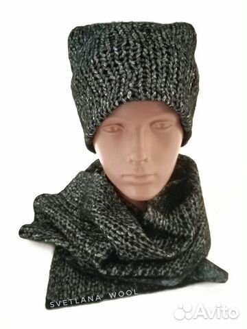 Шапка и шарфик валяные (унисекс)