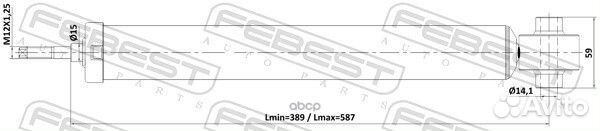 Амортизатор задний GAS.twin tube 22110005R Febest