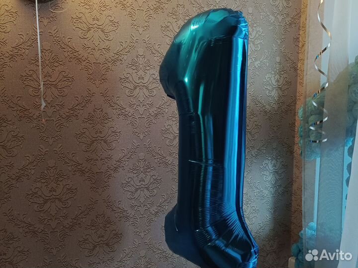 Шарик цифра 1 с гелием