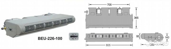 Испаритель BEU 226-100 24V LHD O-Ring