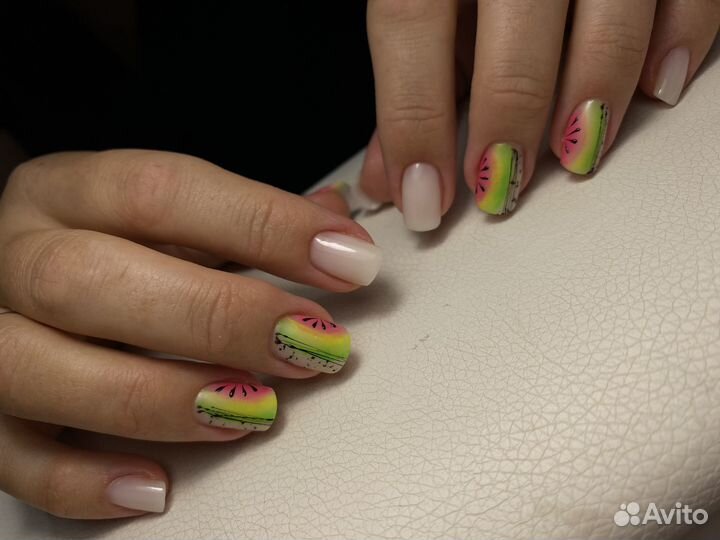 Наращивание ногтей, работа со сложными ногтями