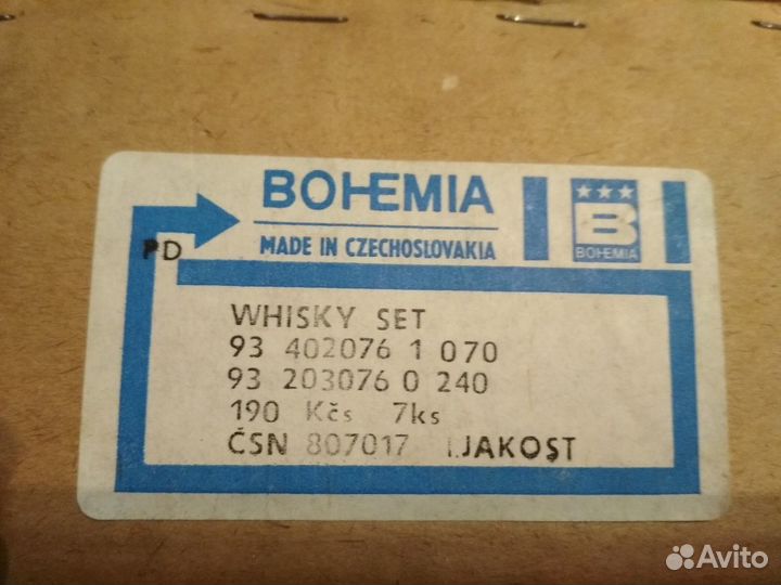 Набор для виски. Хрусталь Bohemia