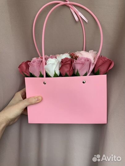 Цветы из мыльных роз