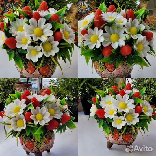 Ромашки и клубника