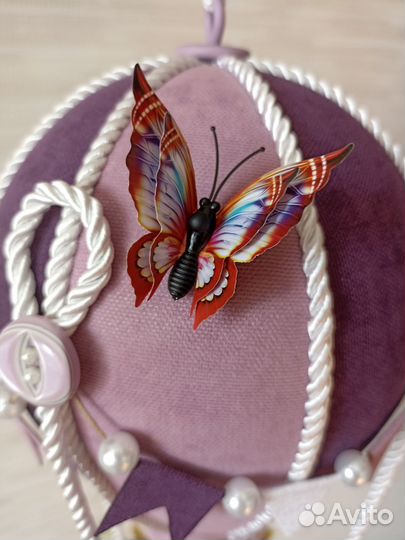 Мишка с цветами на воздушном шаре подарок ночник