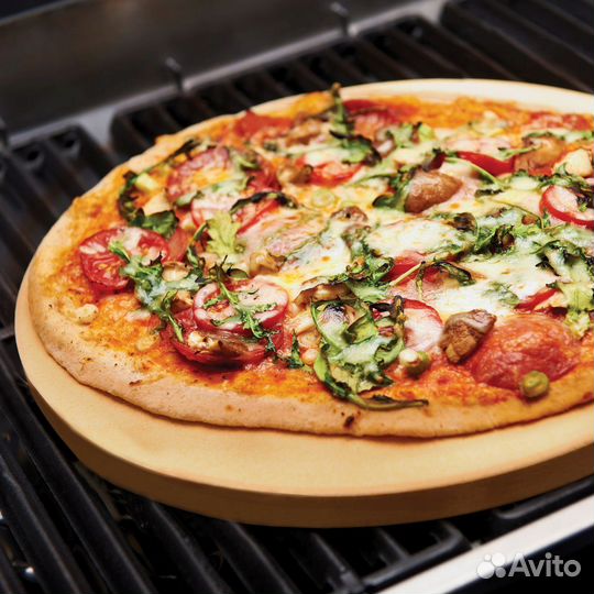 Камень для пиццы d-33см Broil King с держателем из