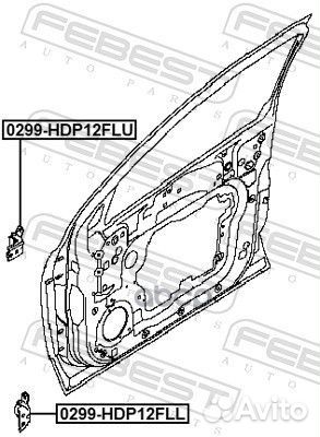 Петля передней левой двери верхняя 0299-HDP12FL