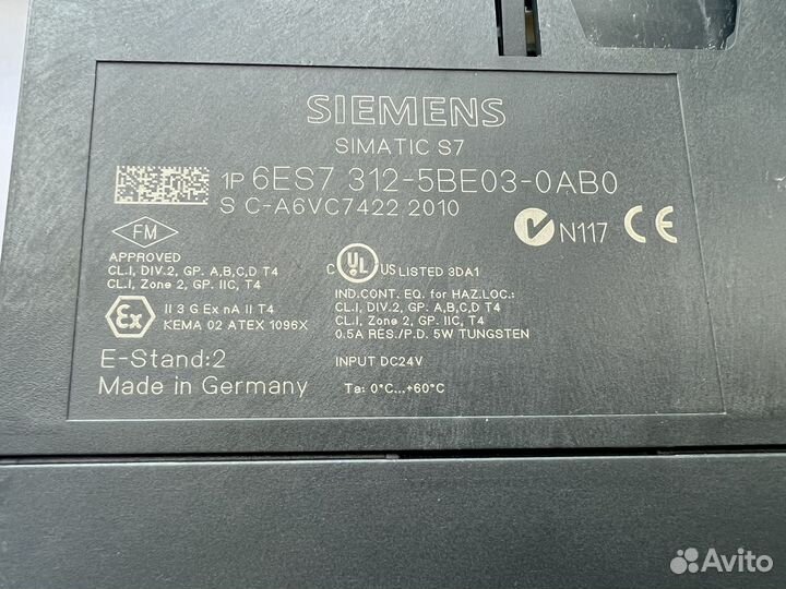 Контроллер Siemens 6es7 312-5BE03-0AB0