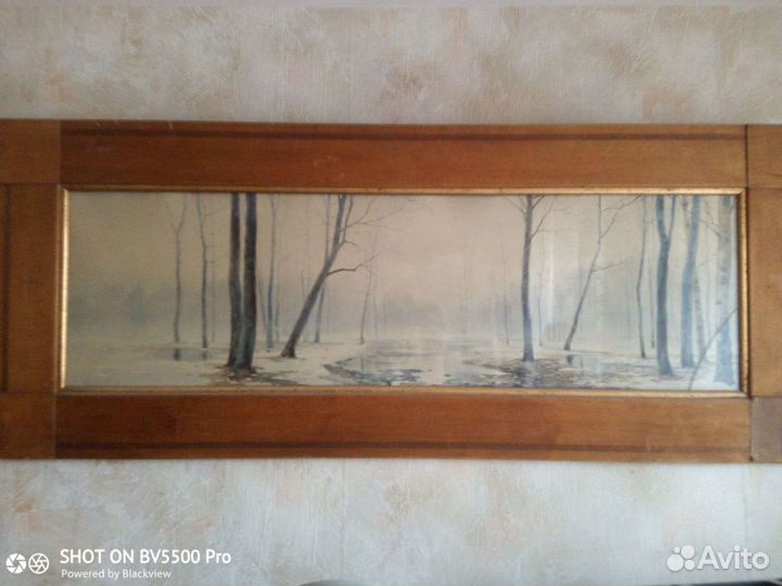 Старинная большая, картина, графика, Федор Волков