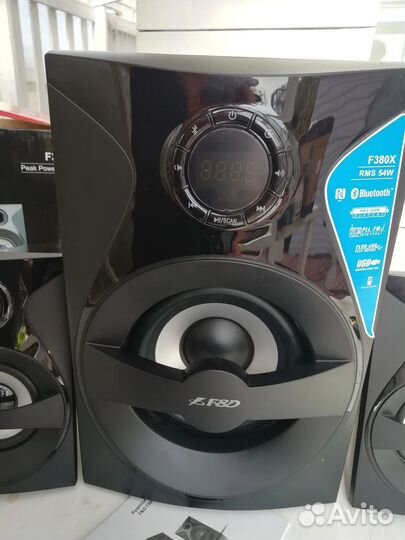 Муз.центр 55вт, блютуз,радио,пульт, usb,с сабом