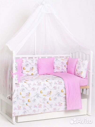 Набор бортиков в кроватку 23 предмета