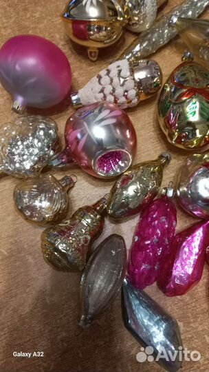 Стеклянные ёлочные игрушки СССР