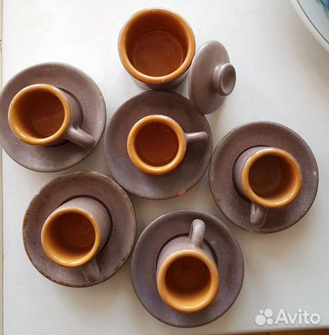 Сервиз кофейный СССР глина