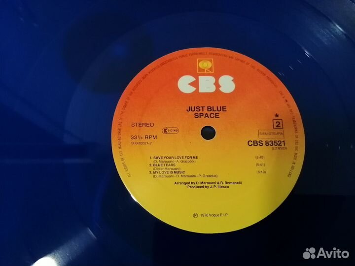 Space – Just Blue VG/VG на синем виниле