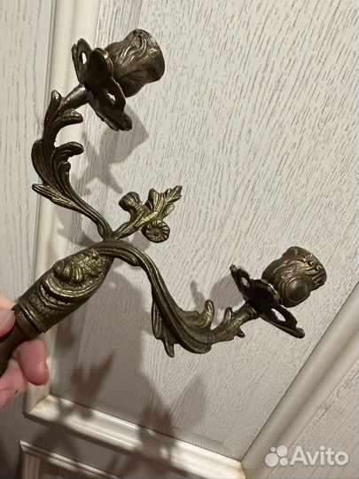 Подсвечник канделябр бронза