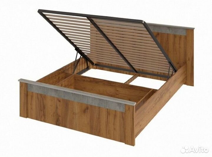 Кровать 160см Франк кр-14 крафт бетон