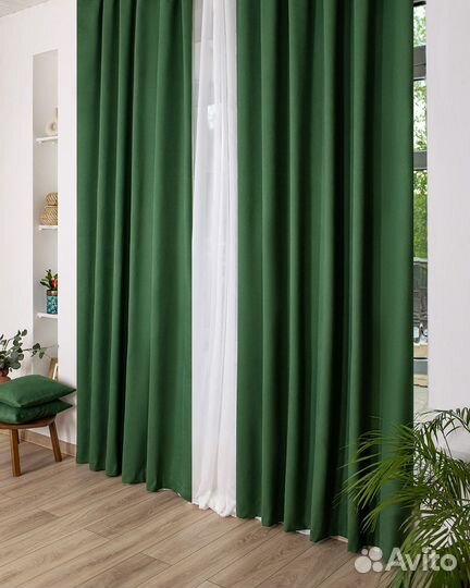 Комплект штор канвас Эдем готовые и на заказ