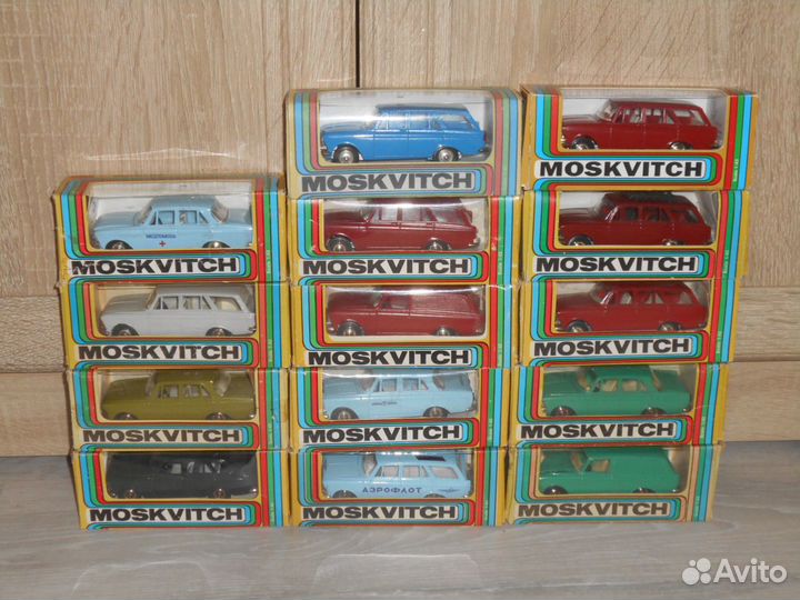 Москвичи номерные и постномер А2-А5 7штук 1/43