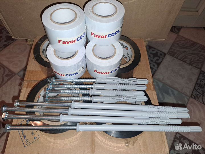 Лента для трассы кондиционера скотч дюбель